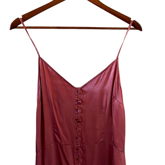 Abercrombie & Fitch NEW Satin Slip Mini Dress In Dusty Rose Size M - Picture 4 of 15